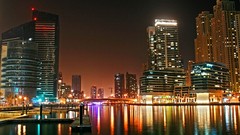 Night lights dubai cities marina towns