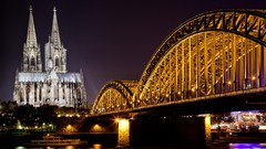 Night lights germany Europe Bridges architecture historic 