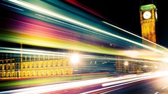 Night lights long exposure