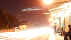 Night lights outdoors train