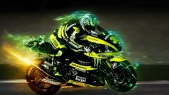Night lights Racer Yamaha racing motorbikes