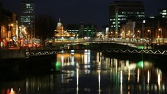 Night lights reflections cityscapes