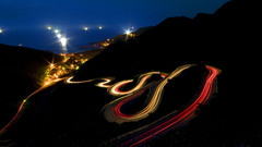 Night lights roads Taiwan