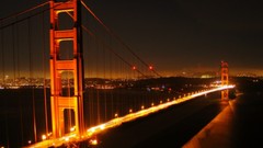 Night lights San Francisco Bridges architecture golden gate 