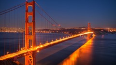 Night lights San Francisco City Lights USA outdoors cities 