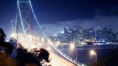 Night lights Skyscrapers roads Bridges cities