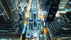 Night lights Skyscrapers USA