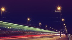 Night lights street roads