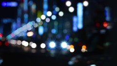 Night lights Tokyo bokeh blurred cities blurred background