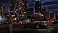 Night London cars Rolls Royce buildings cities