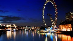 Night London City Lights London Eye cityscapes