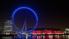Night London City Lights reflections