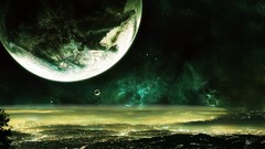 Night Los Angeles cities outer space Photo manipulation city 