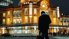 Night Men cars architecture urban