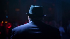 Night Men hats bokeh cities