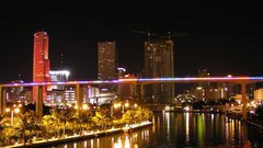 Night Miami architecture buildings cities cityscapes
