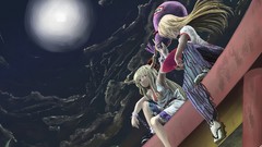 Night moon Anime horns blondes anime girls touhou ibuki suika 