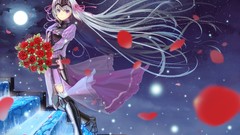 Night moon Anime long hair anime girls kore wa zombie desu ka 