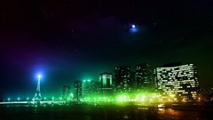 Night moon cityscapes citylife