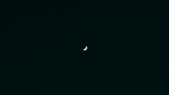 Night moon crescent outer space skyscapes