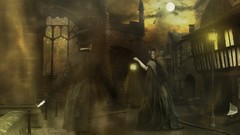 Night moon Downtown digital art