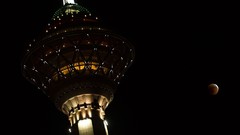 Night moon iran tehran Milad Tower-Tehran