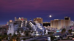 Night moon Las Vegas architecture USA buildings nevada 