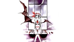 Night moon windows wings dress white background hats Vampires 