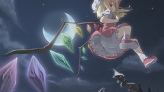 Night moon wings red eyes touhou flandre scarlet