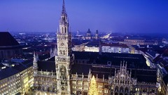 Night Munich night city cities cityscapes