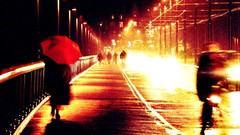 Night orange traffic Umbrellas