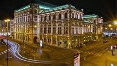 Night paintings buildings urban streets cityscapes