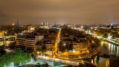 Night Paris cities streets cityscapes