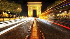 Night Paris France cityscapes long exposure