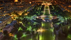 Night Paris panorama shift