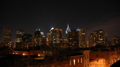 Night Philadelphia city skyline