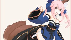 Night pink hair animal ears fate series Fate/EXTRA Caster 