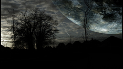 Night planet scenery