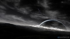 Night planets outer space