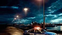 Night police Car American