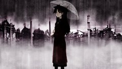 Night rain Anime Umbrellas fate stay night tohsaka rin fate 