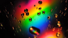 Night rain patterns lights abstract wet colors water drops 