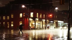 Night rain Umbrellas cities