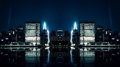 Night reflections cities