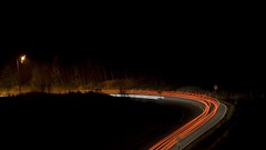 Night roads moving light