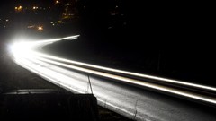Night roads moving light