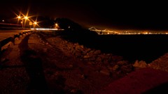 Night rocks Bridges roads