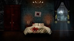 Night room dark moon smoke blood bathroom horror Thriller scary 
