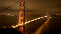 Night San Francisco Bridges golden gate bridge