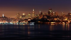 Night San Francisco cityscapes skylines